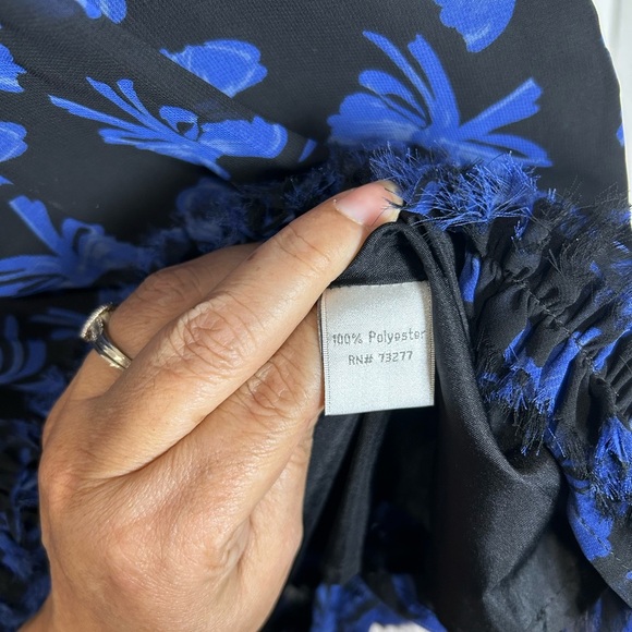 LC Lauren Conrad Black and Blue Floral Mini Dress - Picture 4 of 5